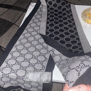 COPY - Black and grey Gucci Scarf.